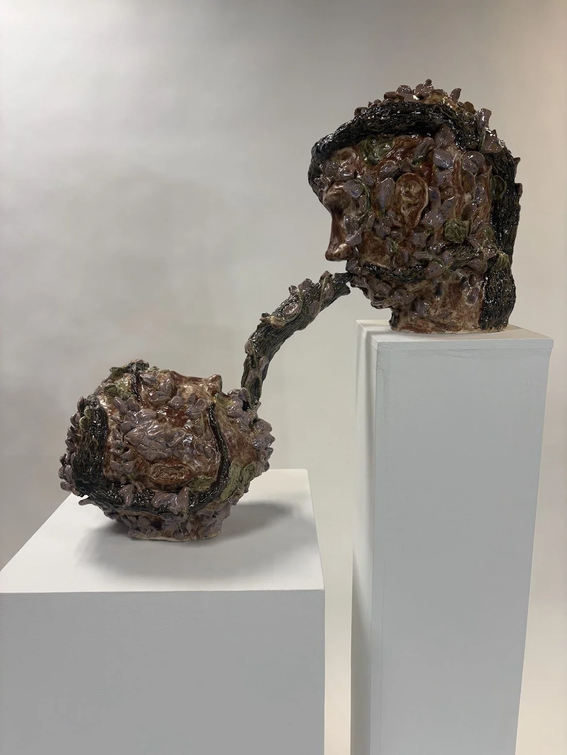 Exchange. B clay and Overglaze. 28” x 30” x 11.5”. 2025