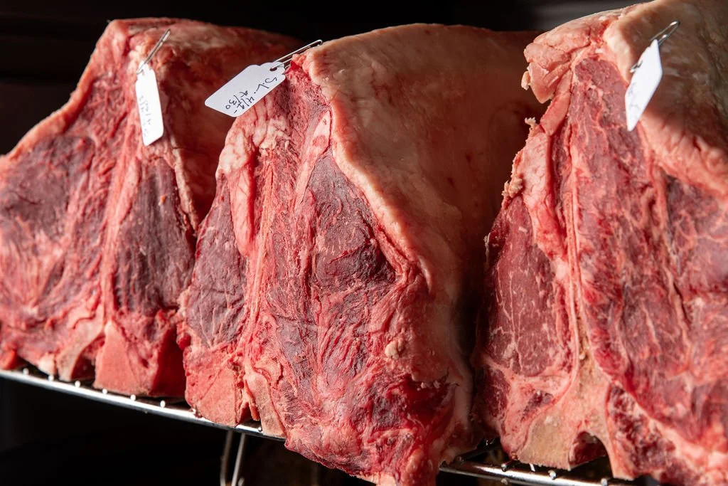 Beef Roasts in the Dry Aging Cooler