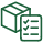 A green folder icon with a document inside.
