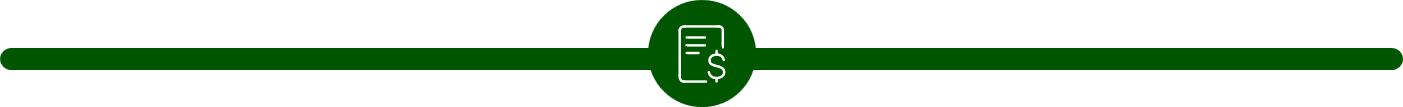 A green banner with a white outline of a document and dollar sign in the center.