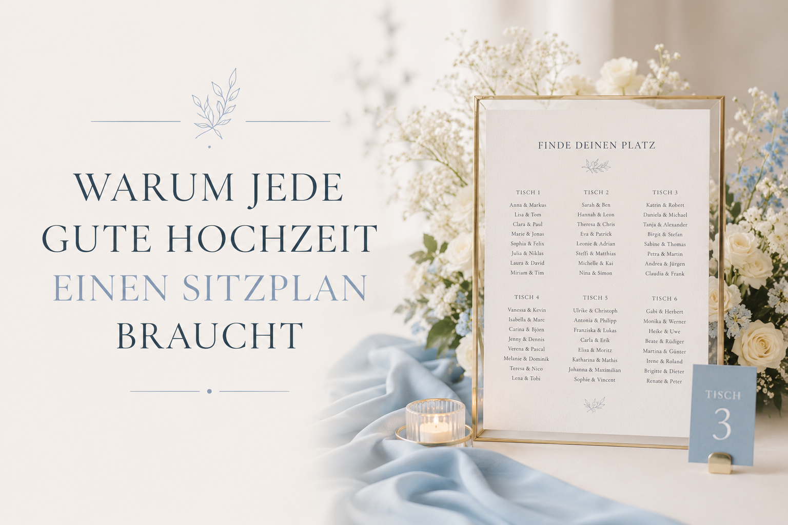Warum jede gute Hochzeit einen Sitzplan braucht