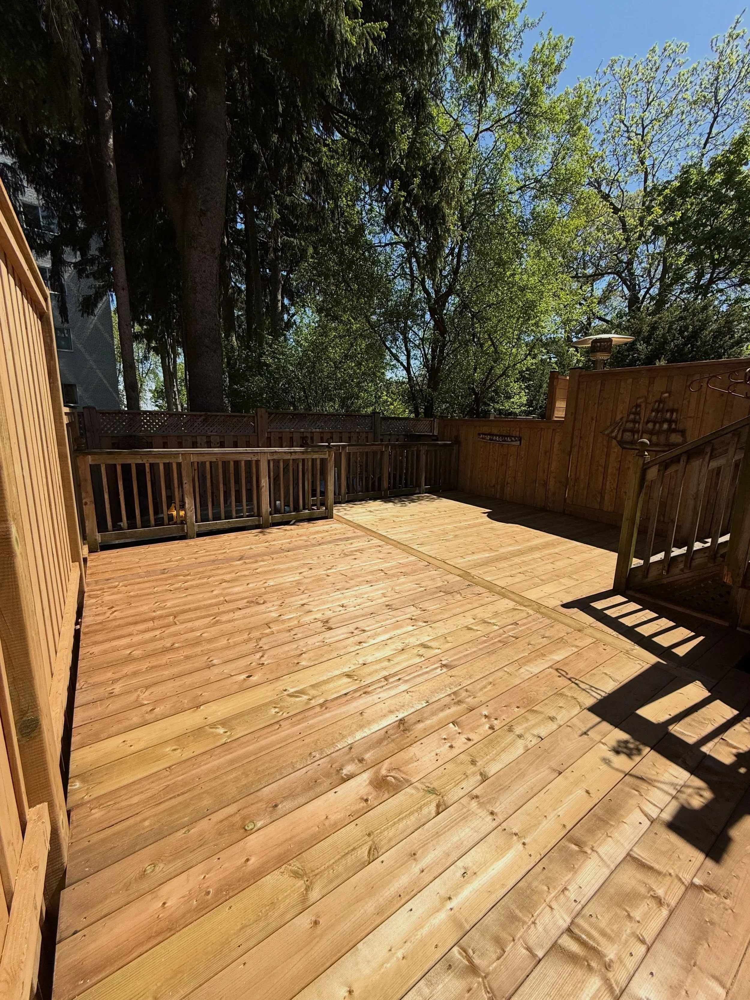 2-day deck reface completed 🔨

This project was done on a budget, so instead of a full rebuild we replaced all the deck boards and repaired everything structurally that could be fixed without tearing the deck down.

Ready to start a home project? In