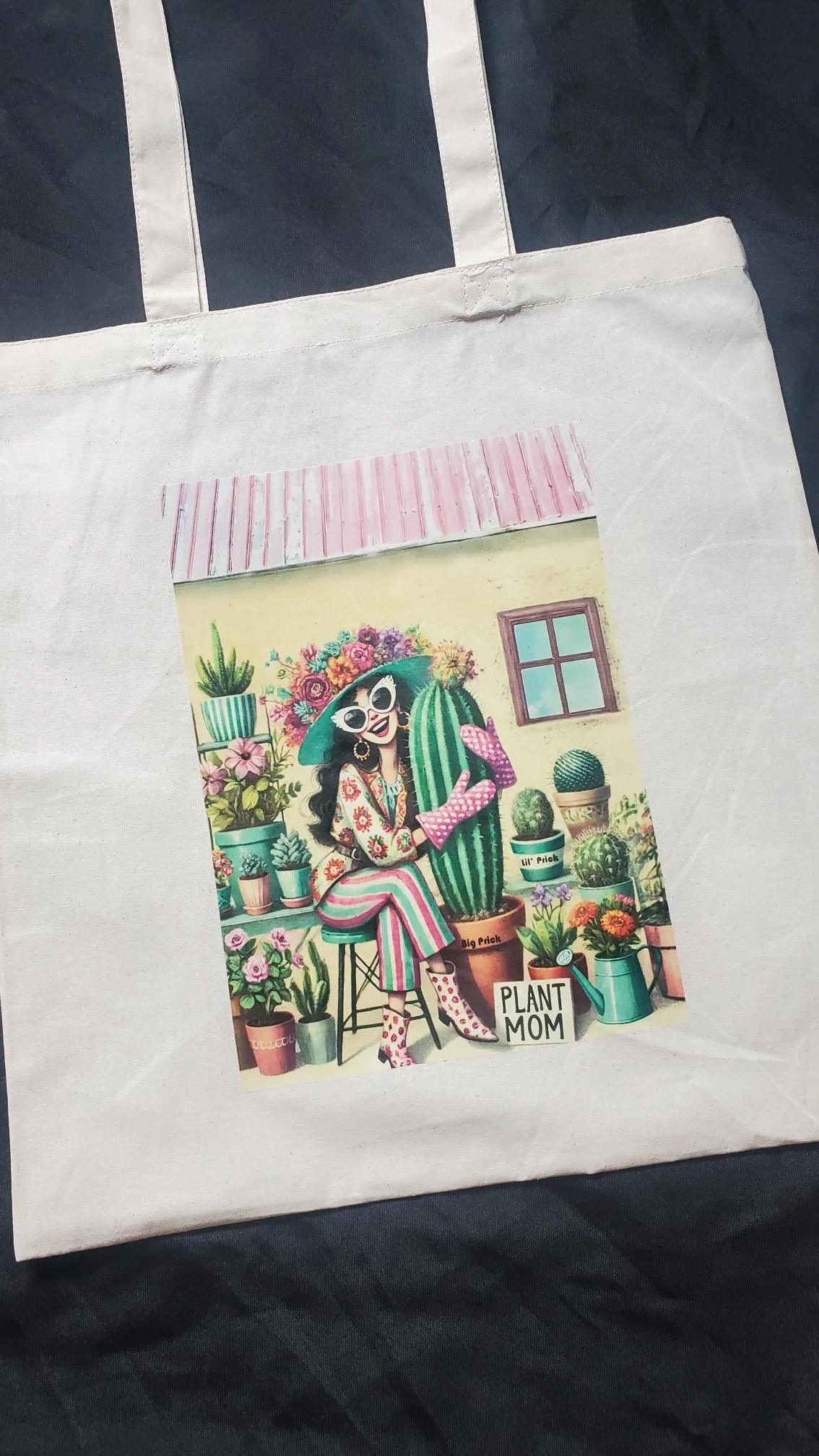 🌵 Plant Mom Canvas Tote Bag