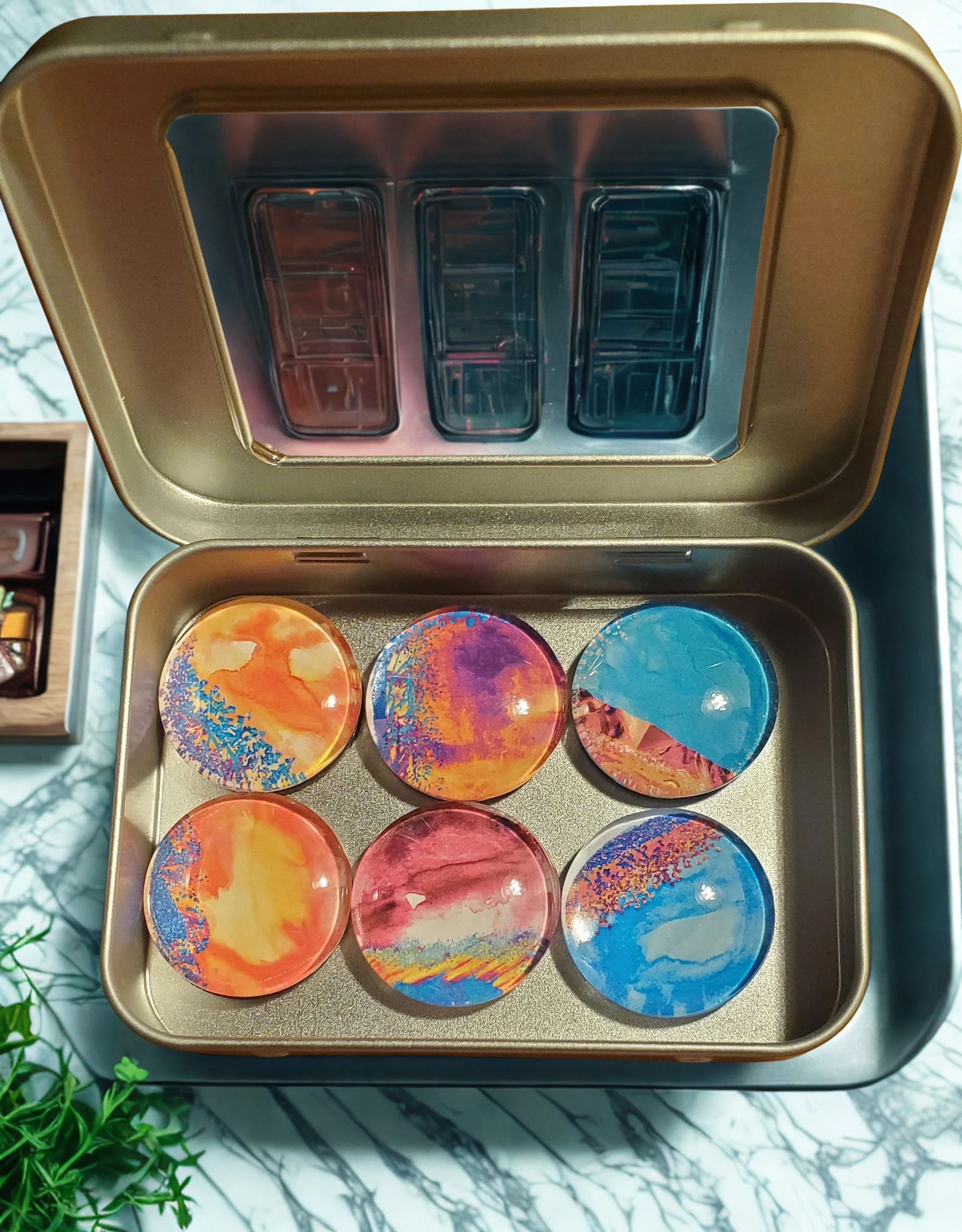 🎨Sunset Splash Glass Magnet Set
