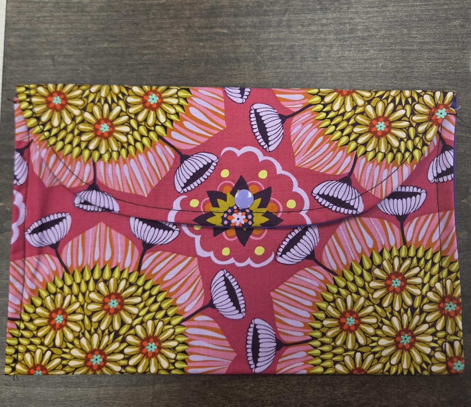 📚  Handmade Pink Boho Floral Book Sleeve | Book Cover | Fits Paperbacks & Small Hardbacks | 11 x 7 Book Protector | Book Lover Gift