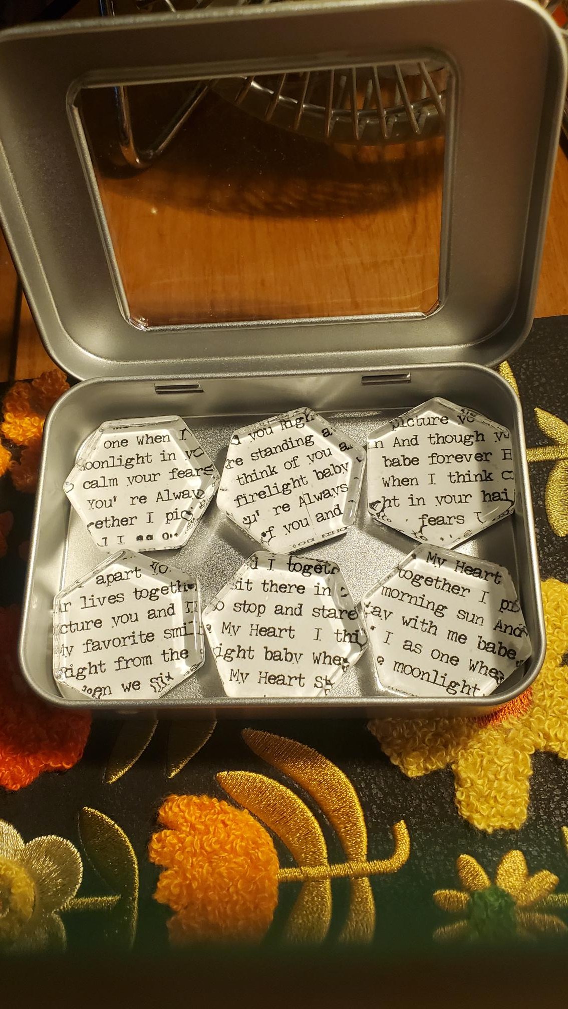 🤍Love Letters Glass Magnet Set