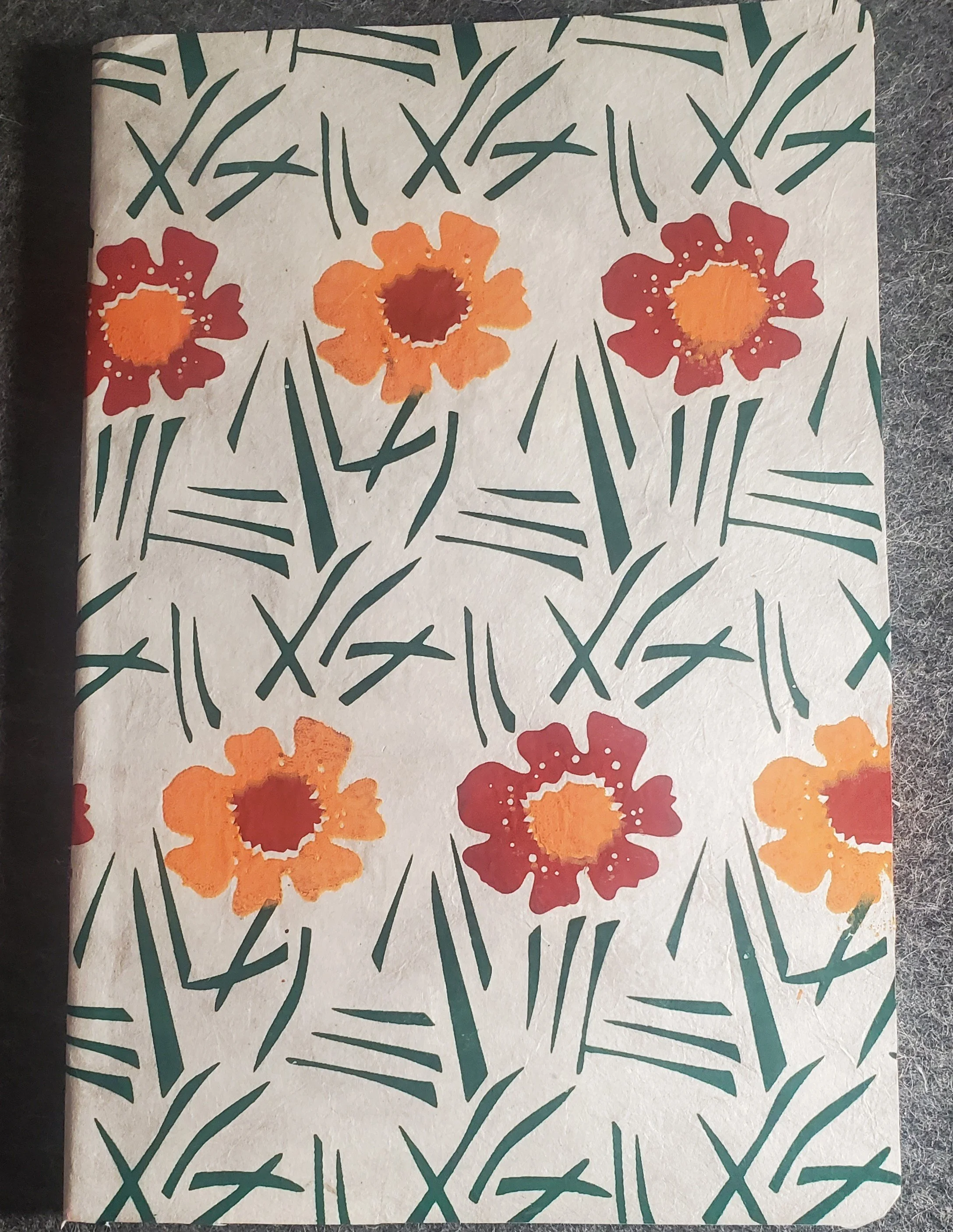 Lined Journal - Orange and Pink