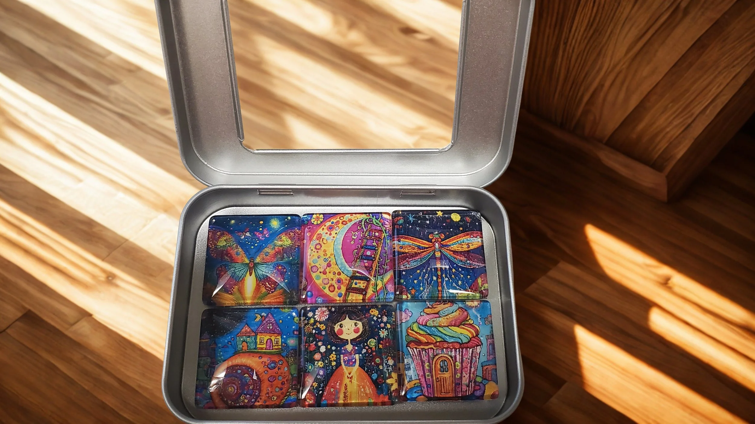 Glass Magnet Set-Whimsical