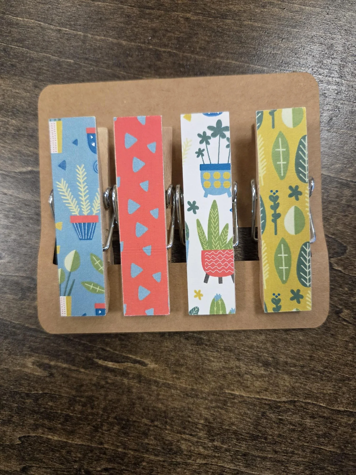 🌿🎉Plant Party Handmade Clothespin Magnet Clips