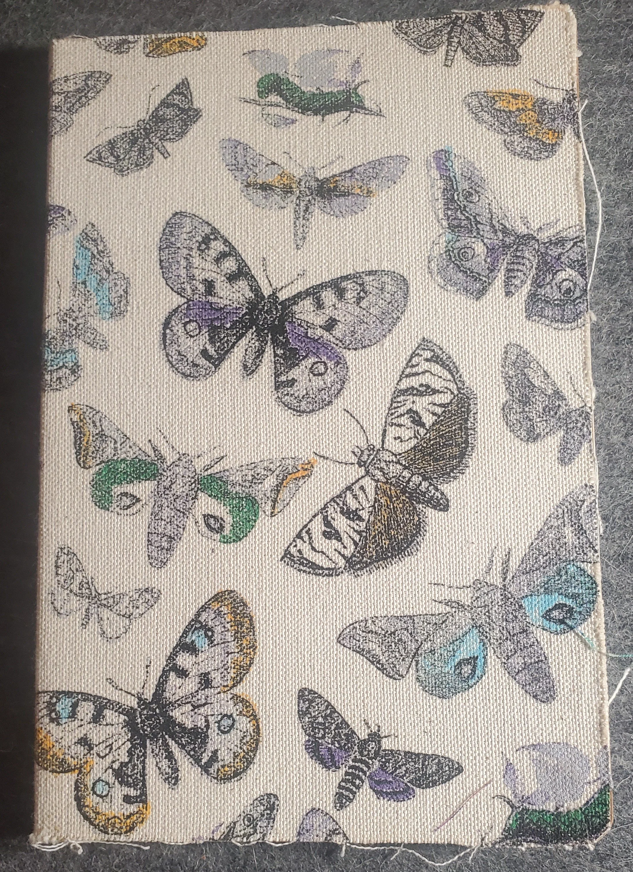 Lined Journal - Fabric Butterfly