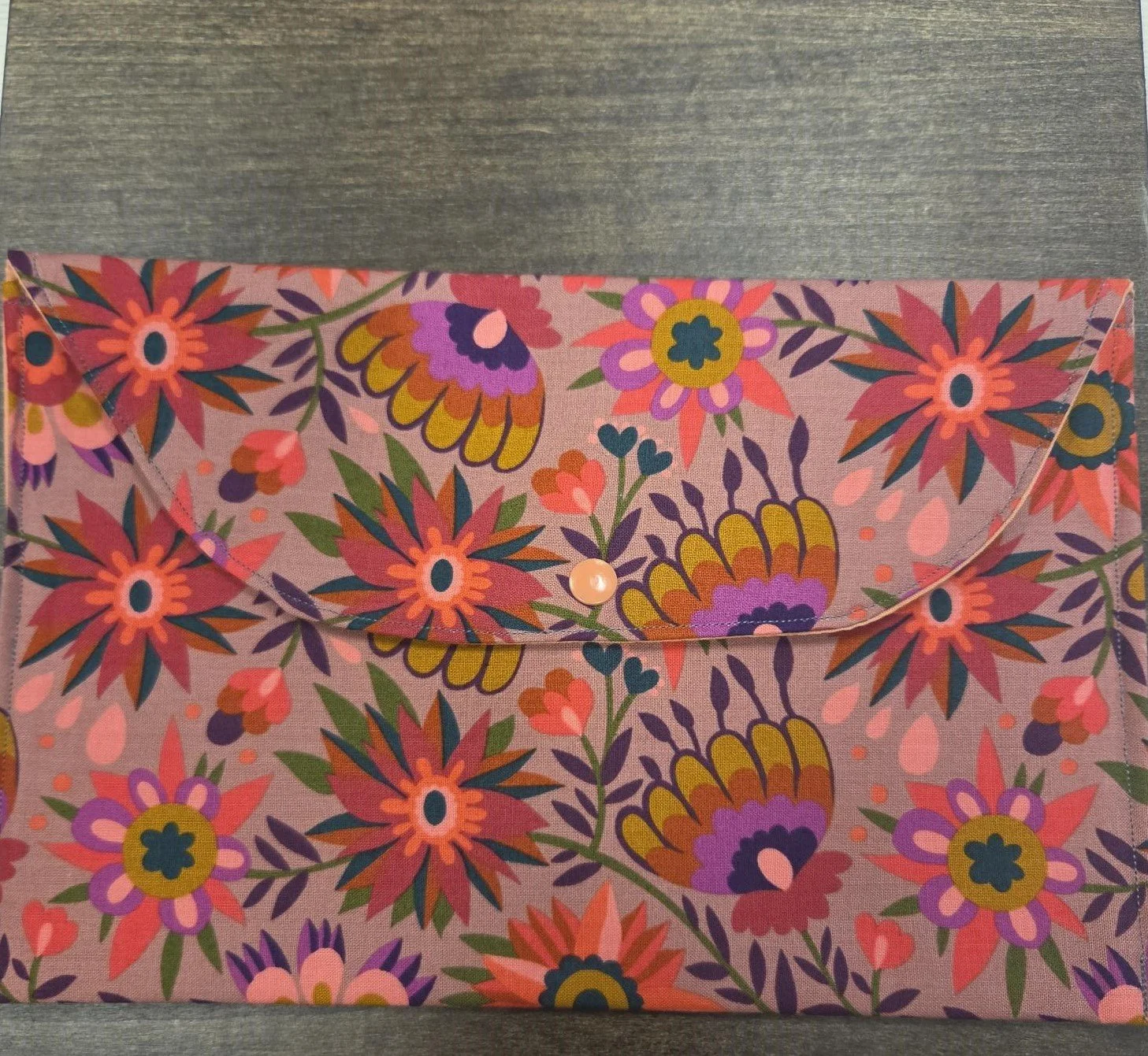 📚Handmade Pink Floral Book Sleeve |  Book Cover | Fits Paperbacks & Small Hardbacks | 11 x 7 Book Protector | Book Lover Gift