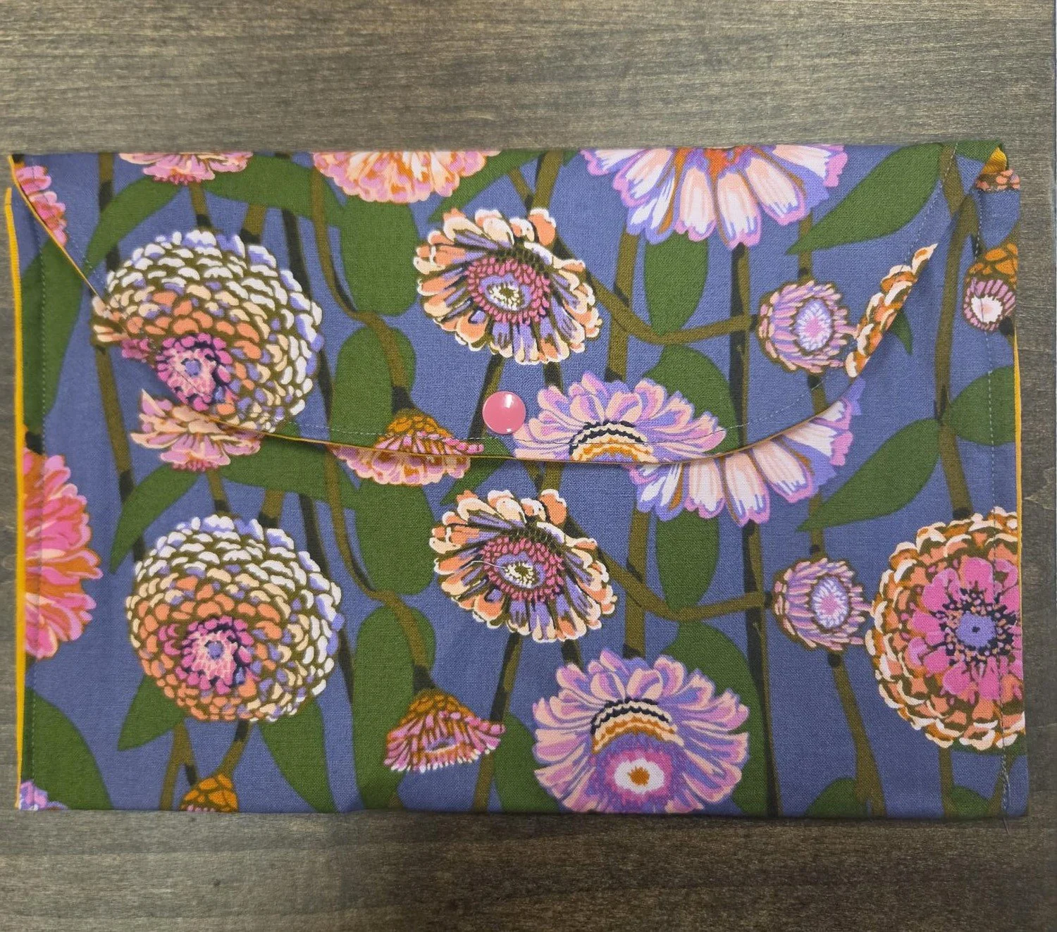 📚  Handmade Blue Floral Book Sleeve |  Book Cover | Fits Paperbacks & Small Hardbacks | 11 x 7 Book Protector | Book Lover Gift