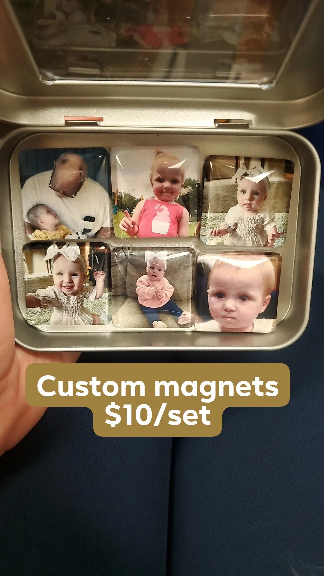 📸 Custom Photo Glass Magnet Set