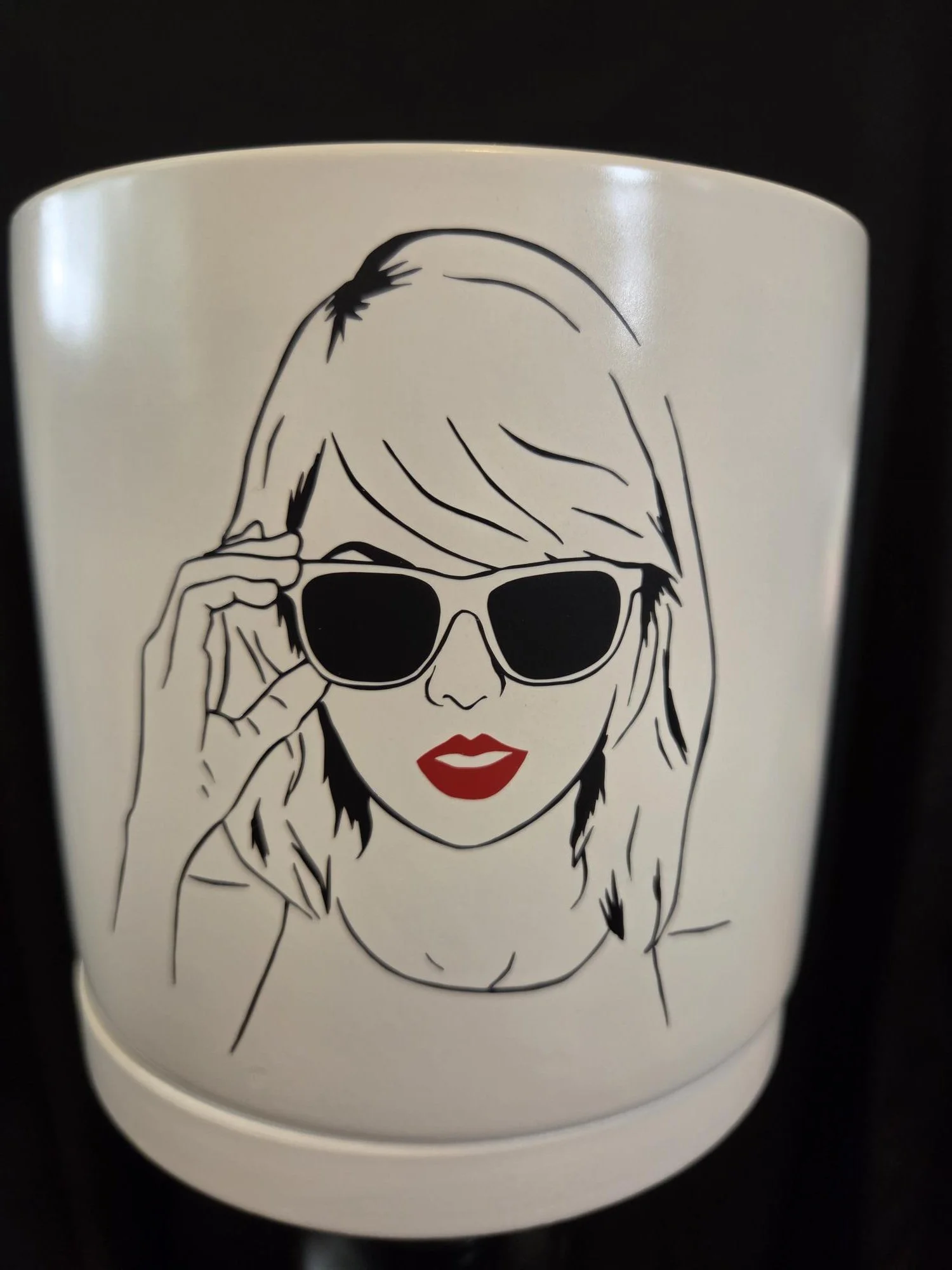 🤍 Sunglasses Girl Ceramic Planter