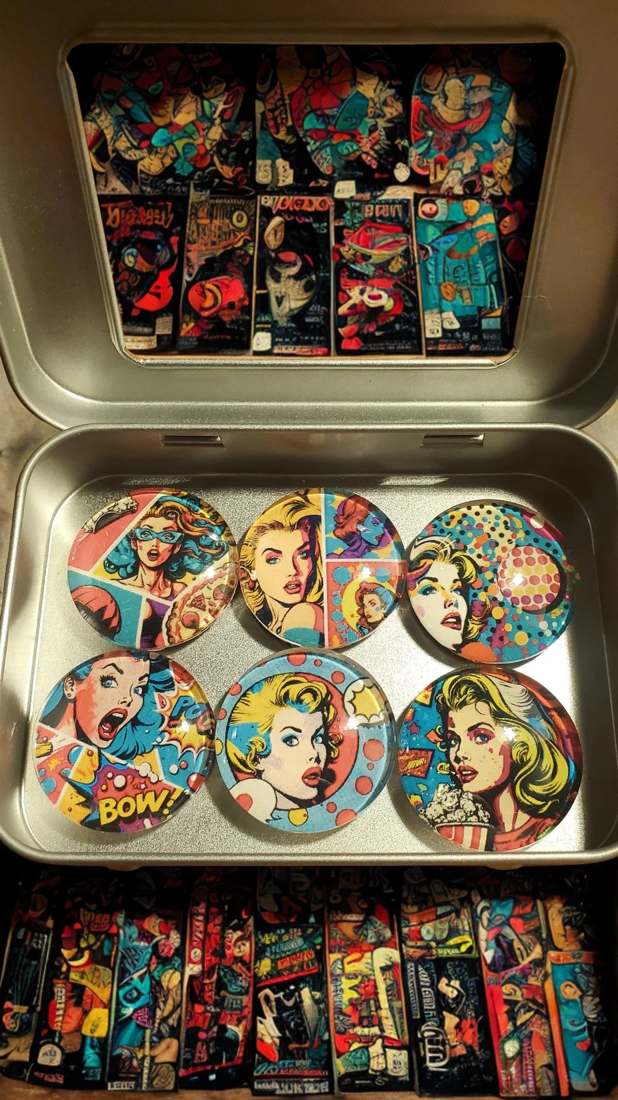 💥 Pop Art Glass Magnet Set