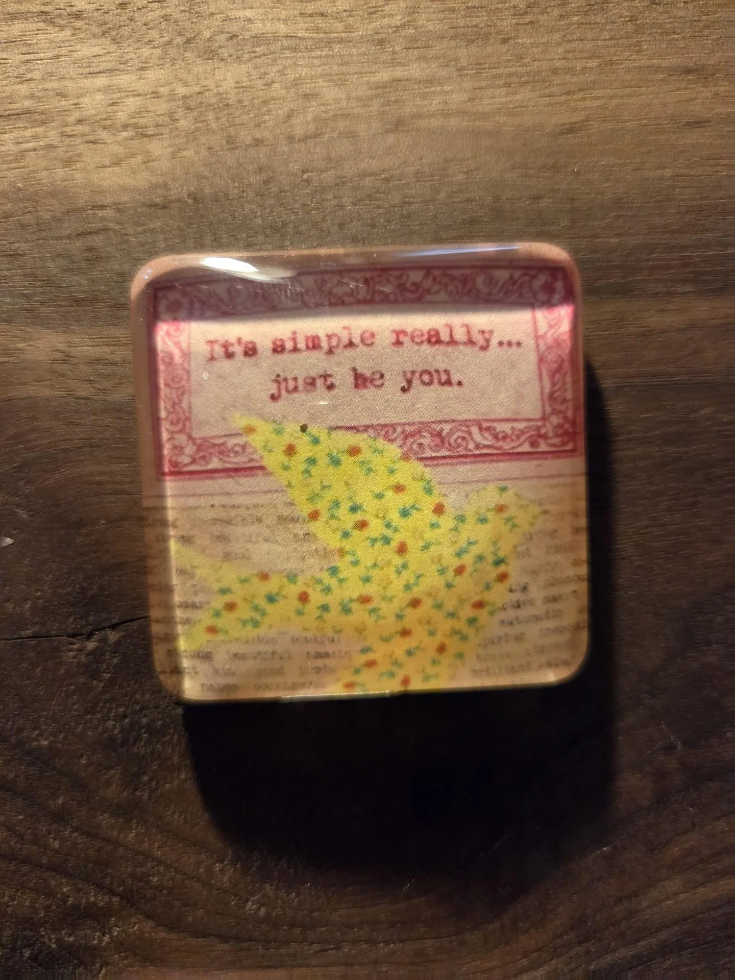 💛Just Be You Glass Magnet