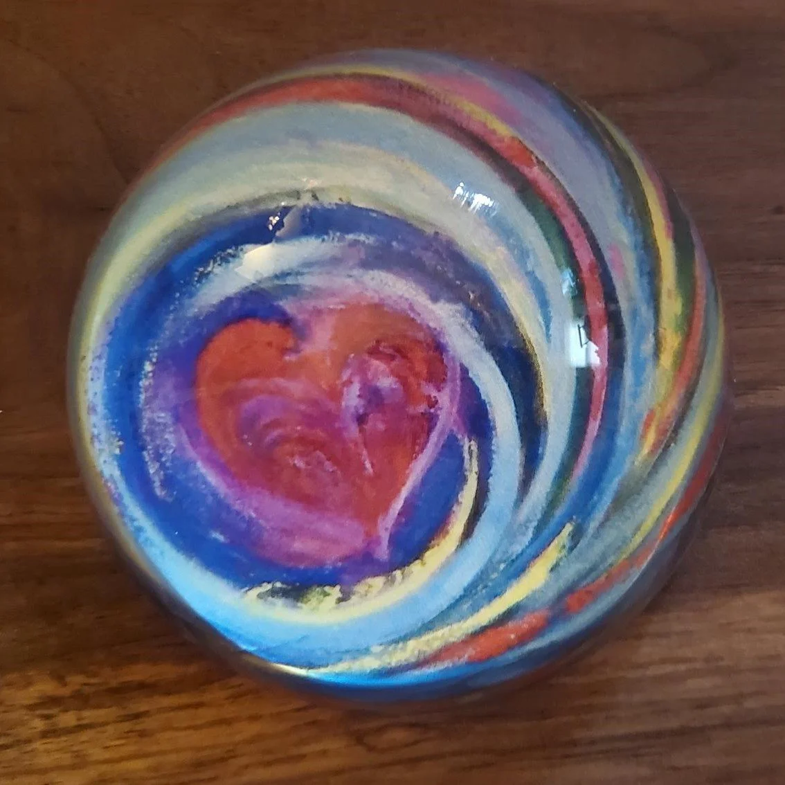 💖 Handmade Crystal Glass Art Paperweight