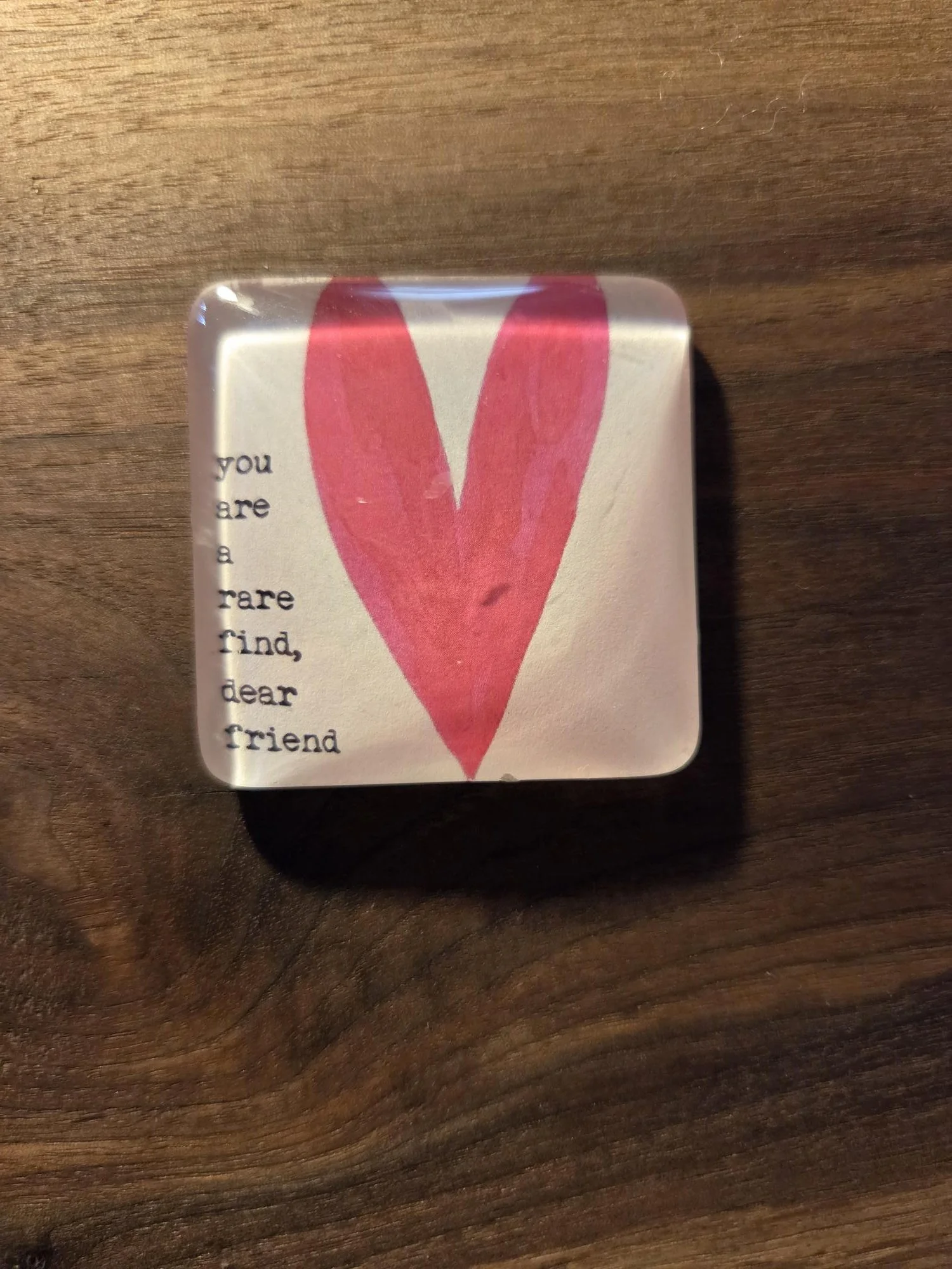 💕You Are a Rare Find Dear Friend Handmade Glass Magnet