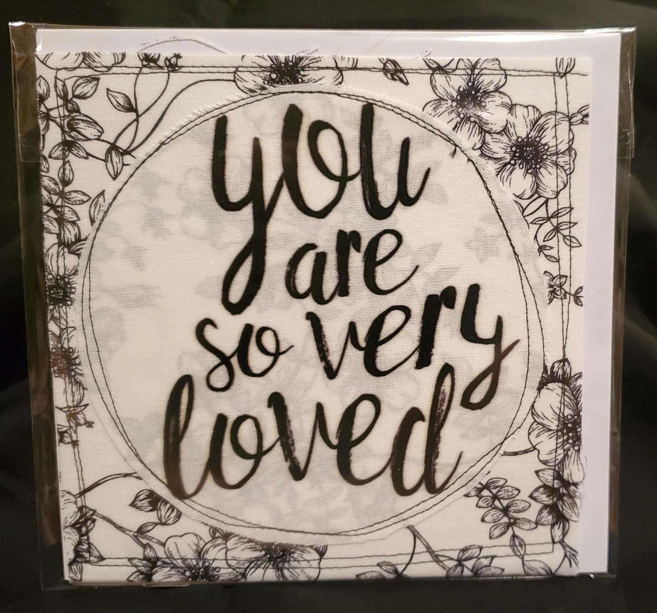 Handmade Love Greeting Card | You Are So Very Loved Card | Encouragement Card | Sympathy Card | Fabric Appliqué Greeting Card