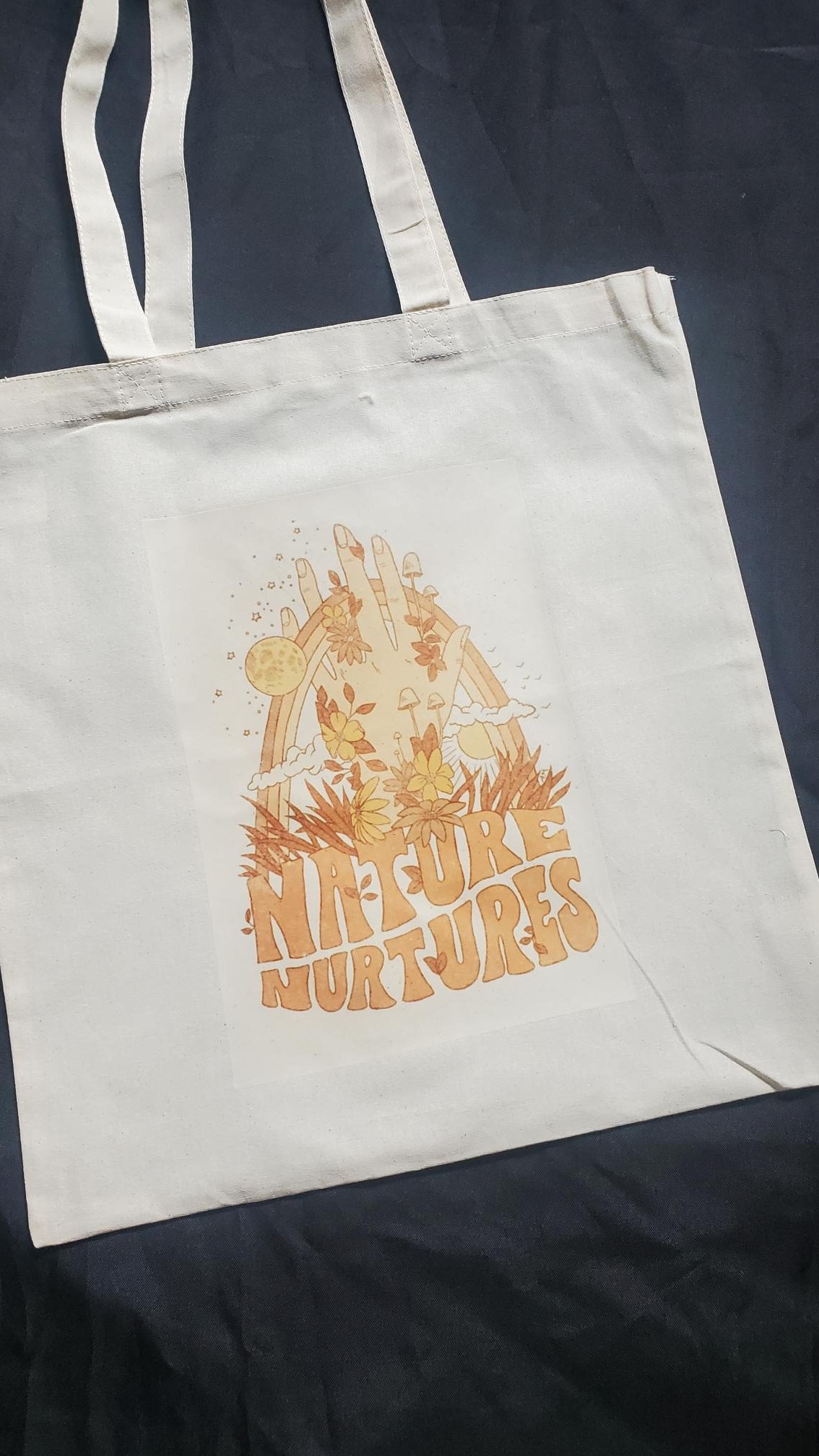 🌿  Nature Nurtures Canvas Tote Bag
