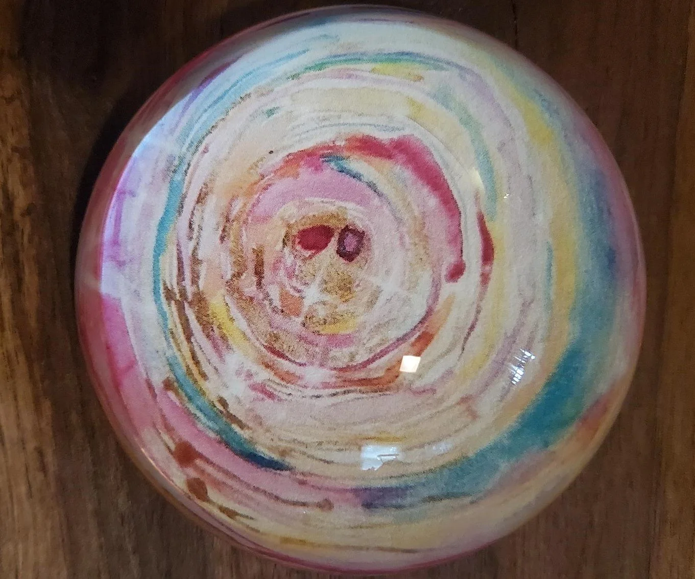 🎨  Handmade Crystal Glass Abstract Paperweight