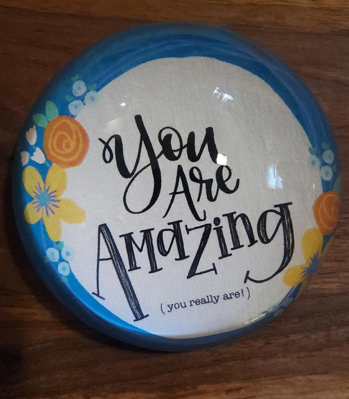 💖  You Are Amazing Crystal Glass Paperweight