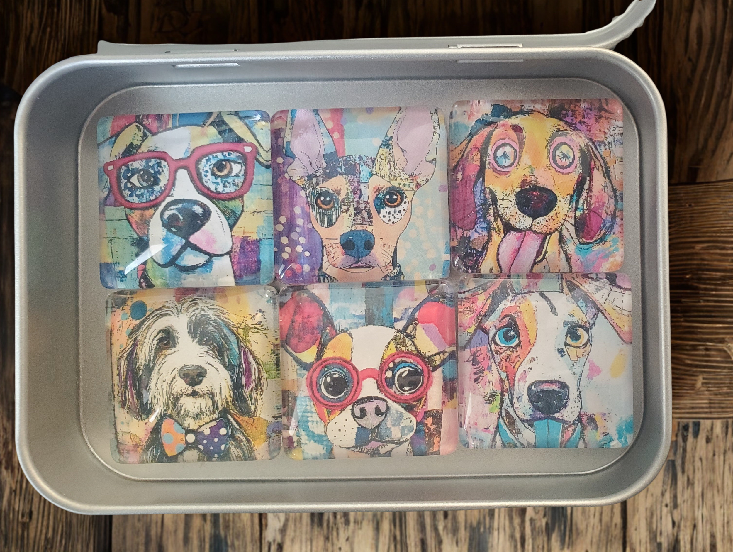 🐶❤️Colorful Dog Glass Magnet Set