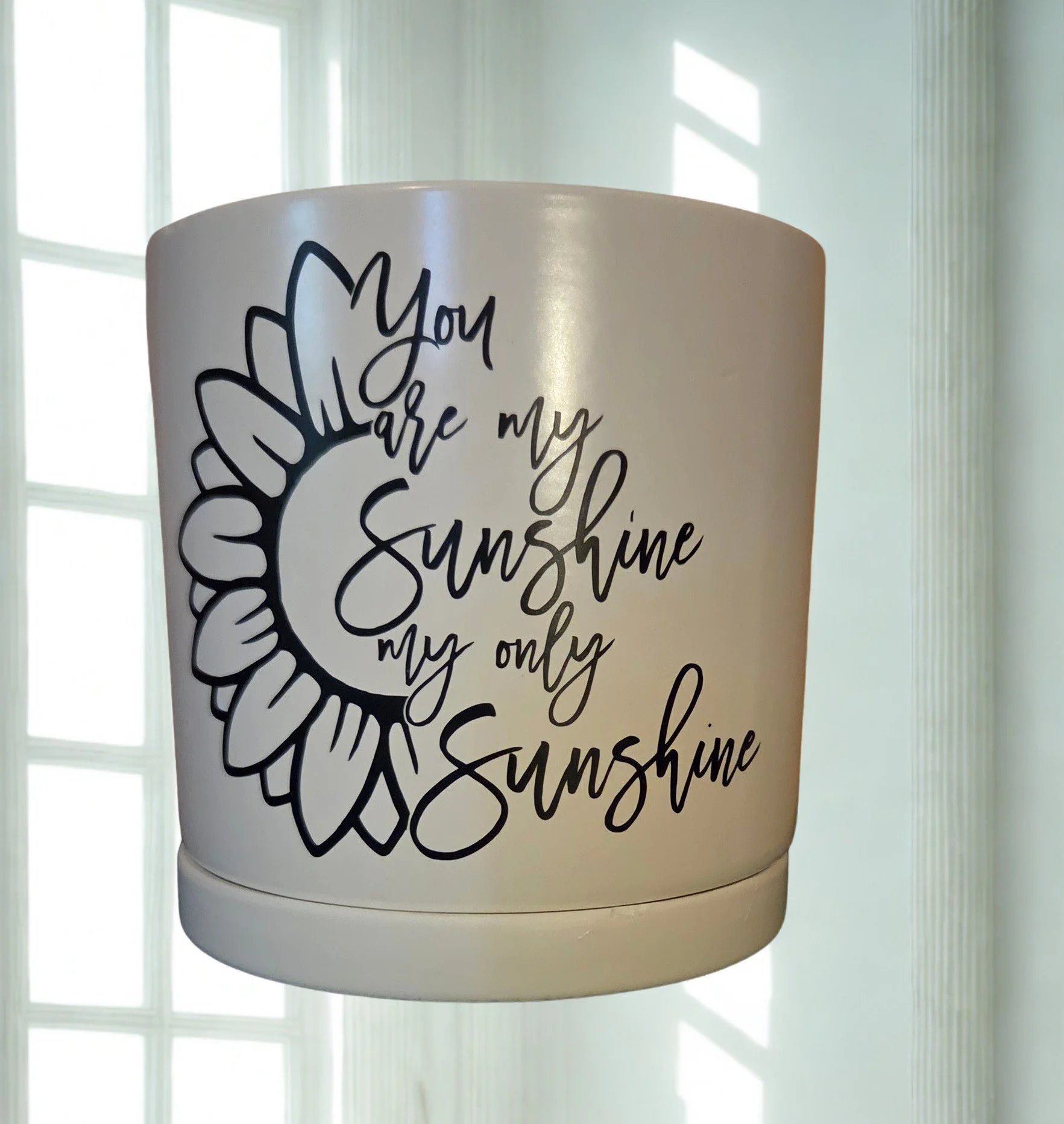 🌻 You Are My Sunshine Ceramic Planter | Sunflower Flower Pot | Plant Lover Gift | Handmade Planter | Boho Bloom