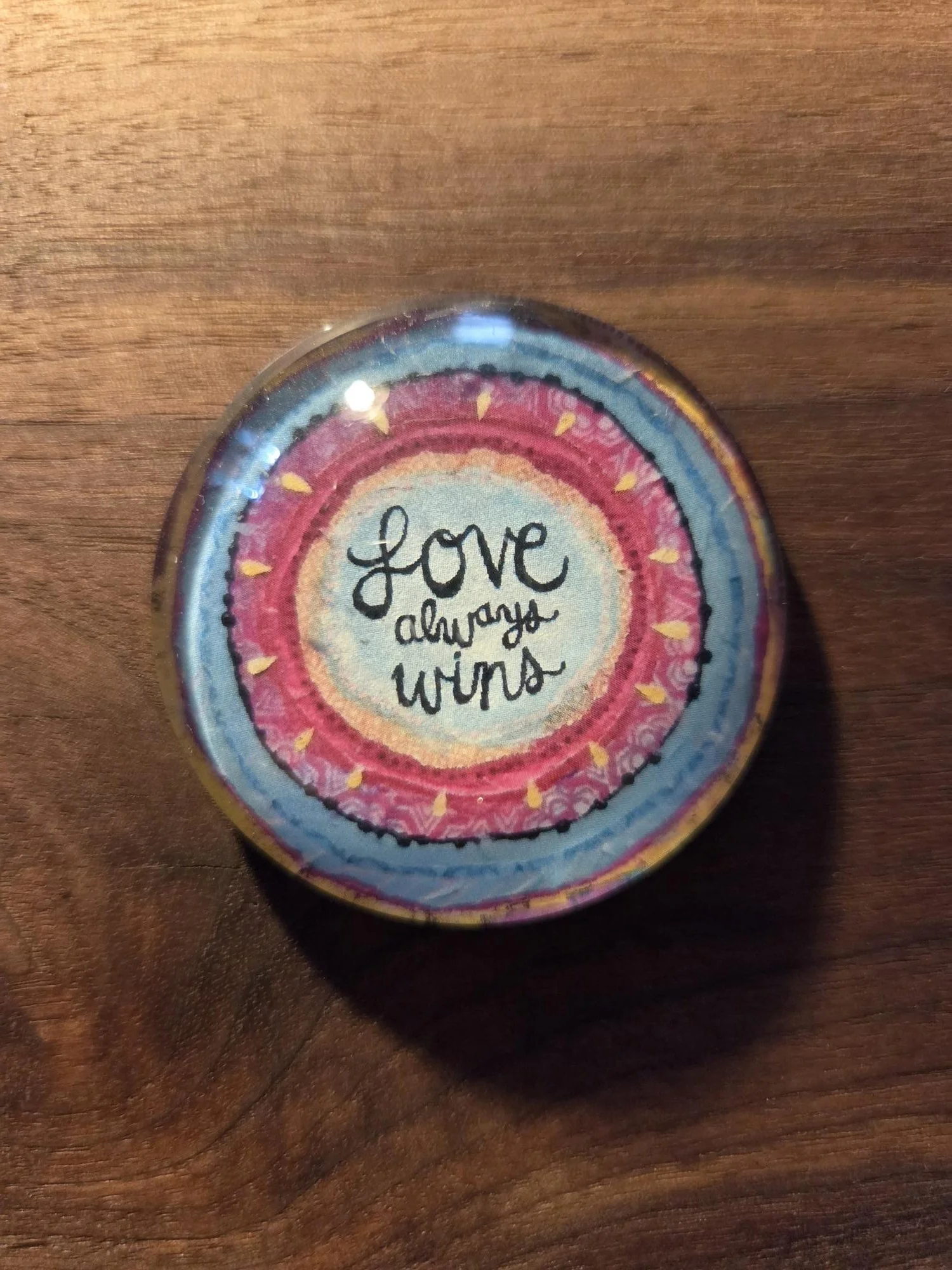 ❤️Love Always Wins Glass Magnet