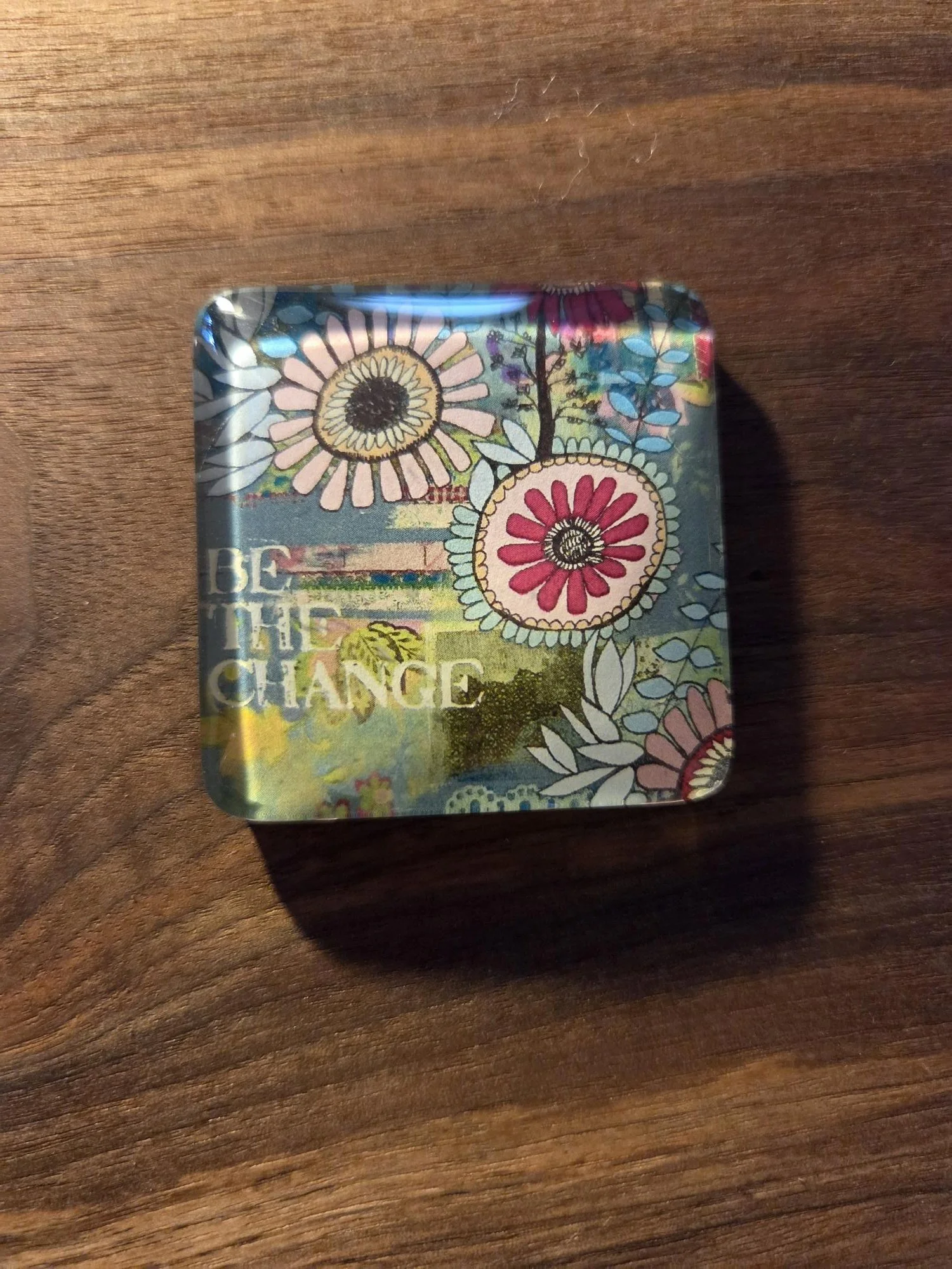 🌸Be the Change Glass Magnet