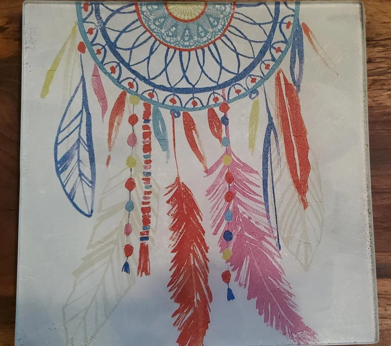 Handmade Dreamcatcher Glass Trinket Plate