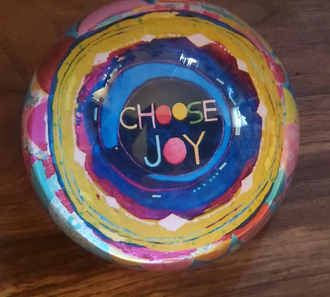 💖 Choose Joy Crystal Glass Paperweight