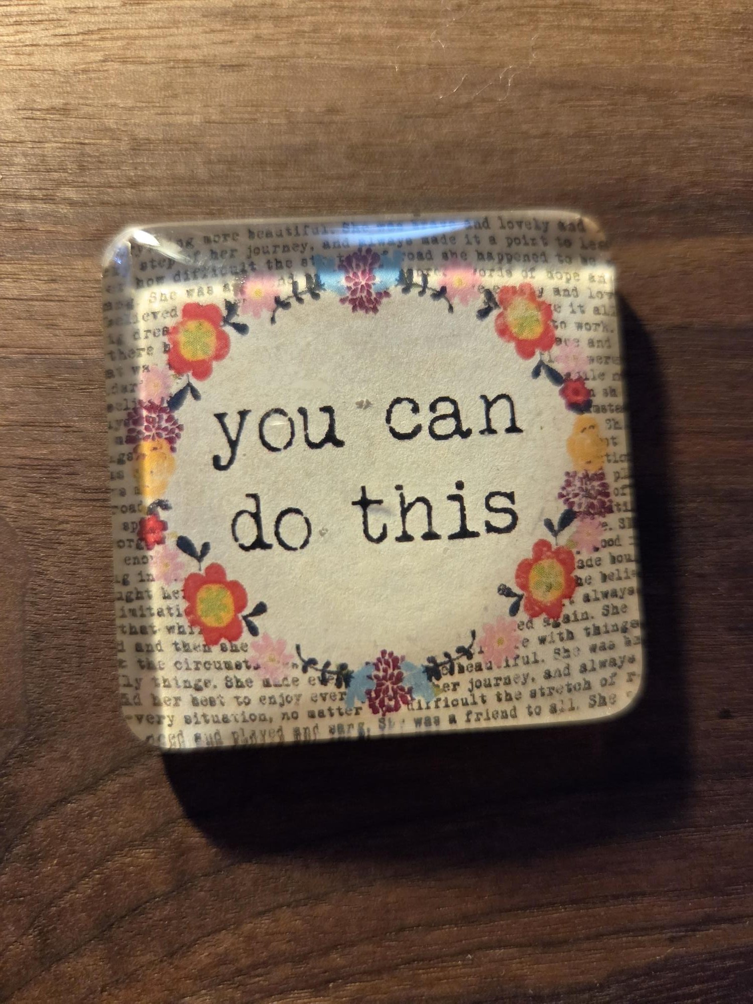 🌸You Can Do This Glass Magnet