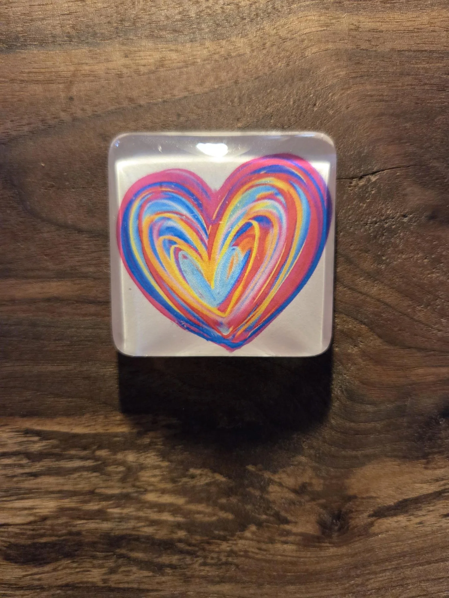❤️Rainbow Heart Glass Magnet