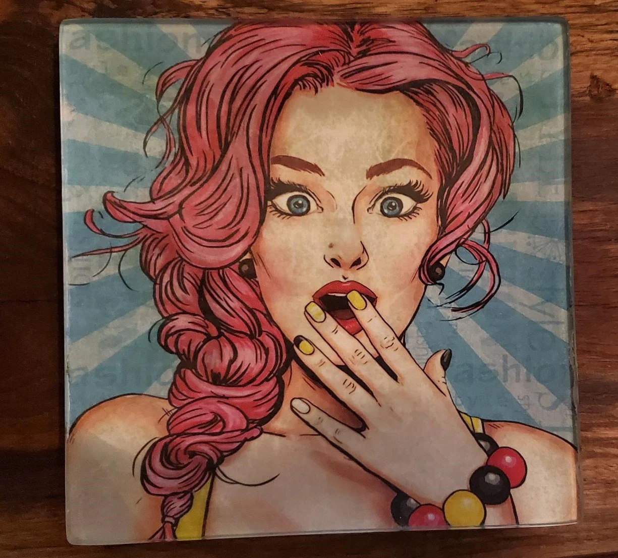 Handmade Pop Art Glass Trinket Plate