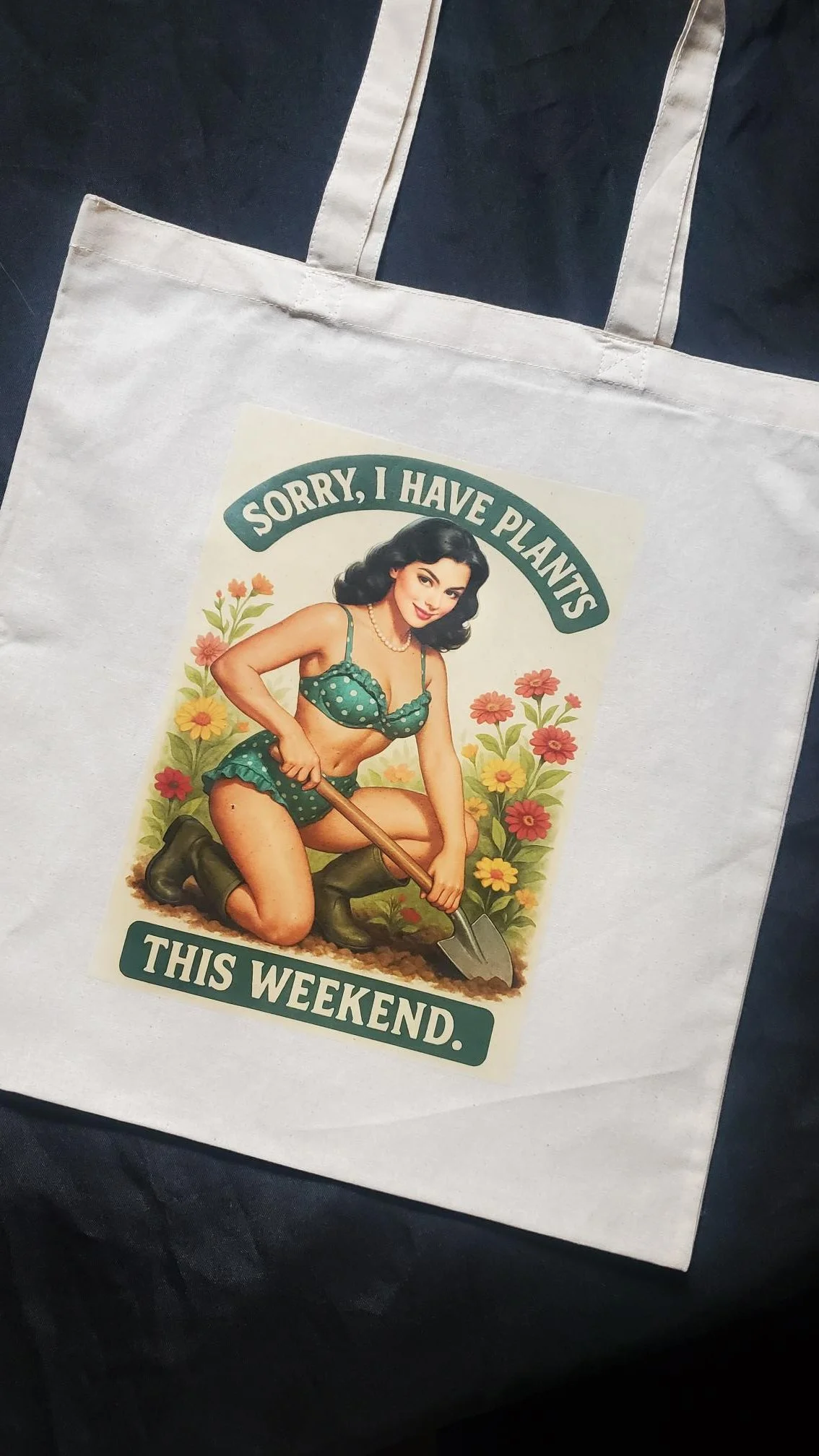 🌿  Sorry I Have Plants Canvas Tote Bag
