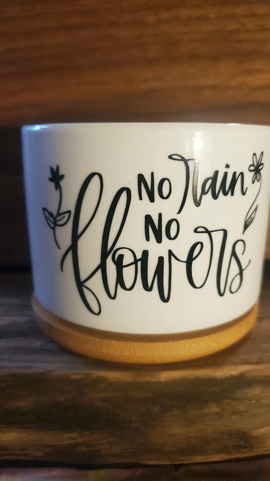 🌼No Rain No Flowers Succulent Planter