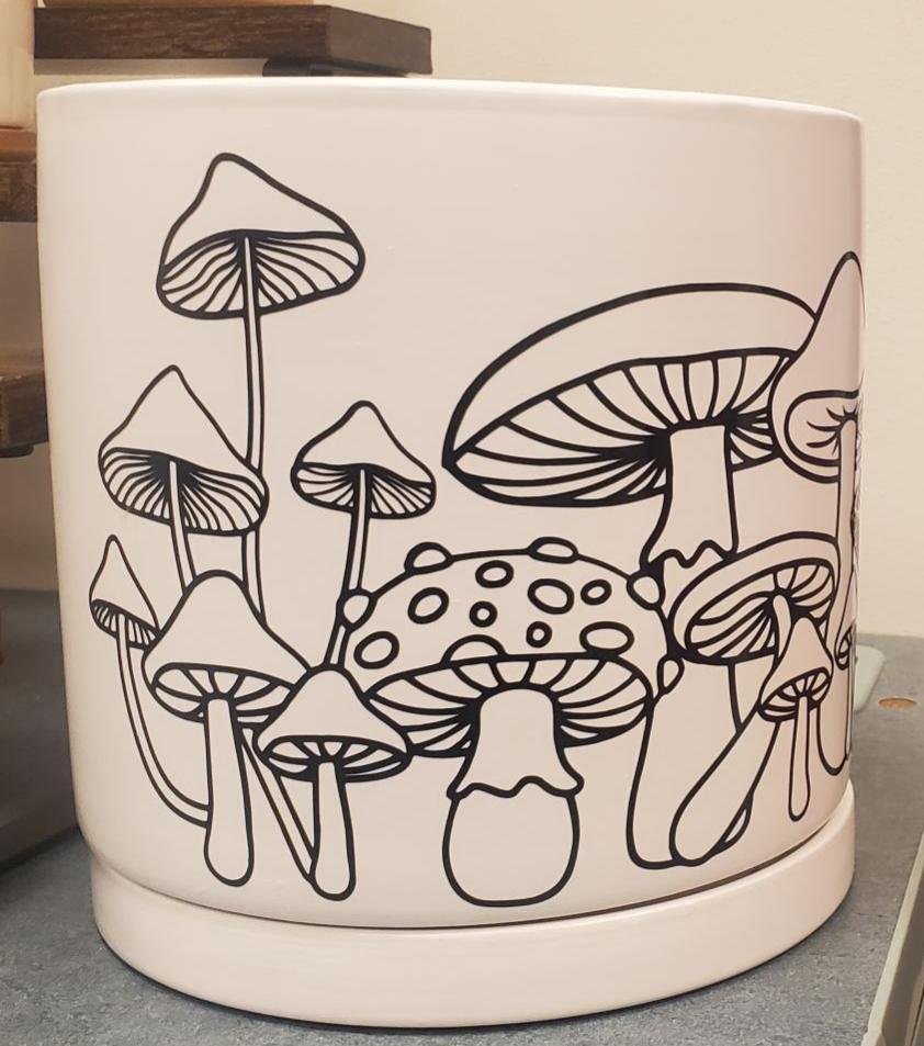 🍄 Woodland Mushroom Ceramic Planter