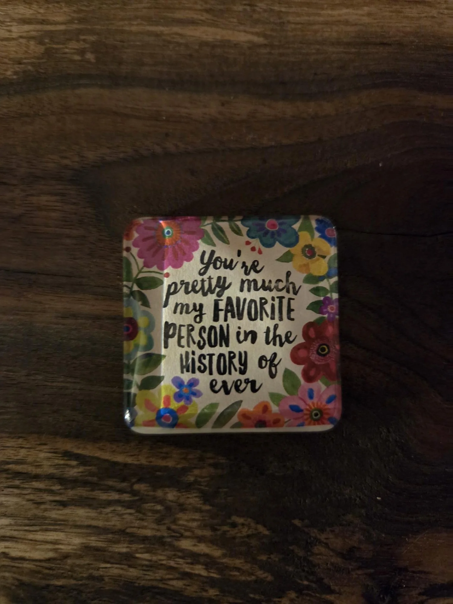 💕 Funny 2 Inch Glass Magnet | "You're Pretty Much My Favorite Person in the History of Ever" | Handmade Friendship Gift