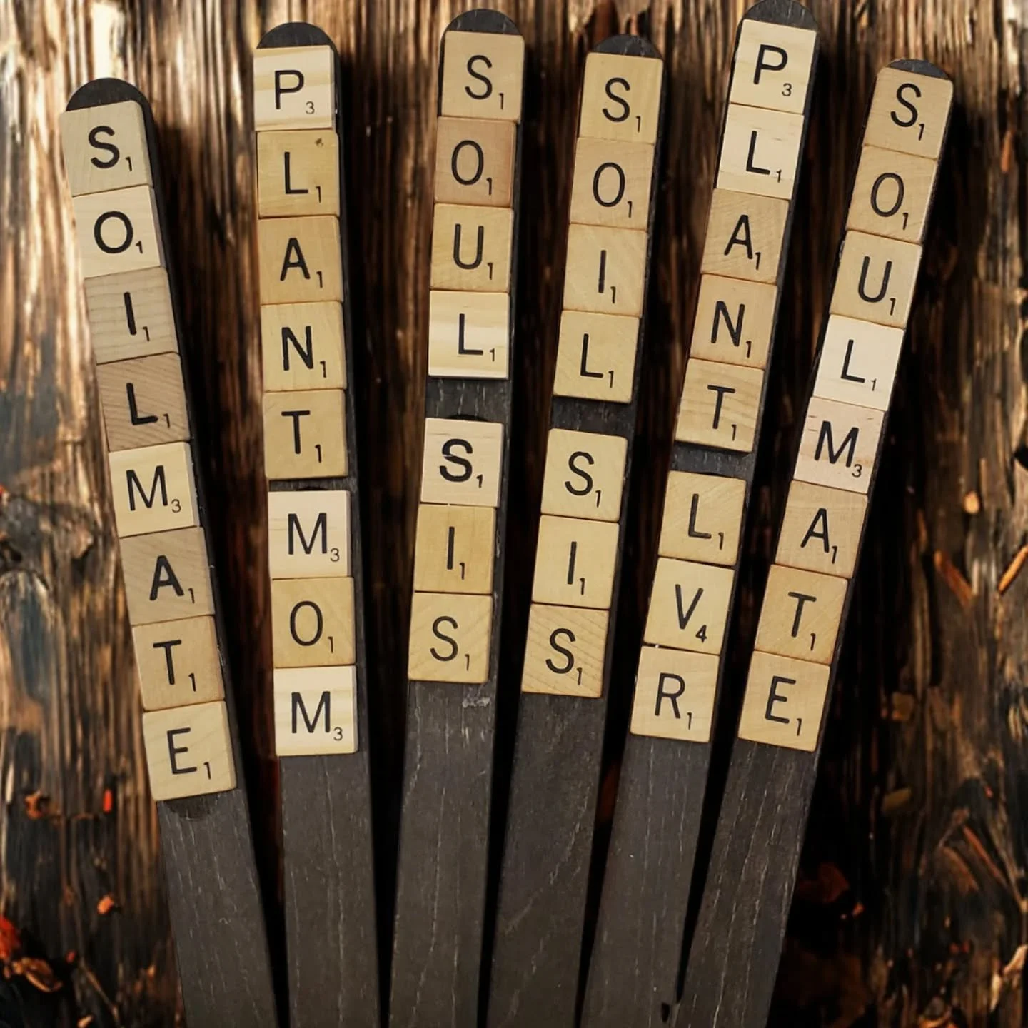 🪴Scrabble Tile Plant Stakes