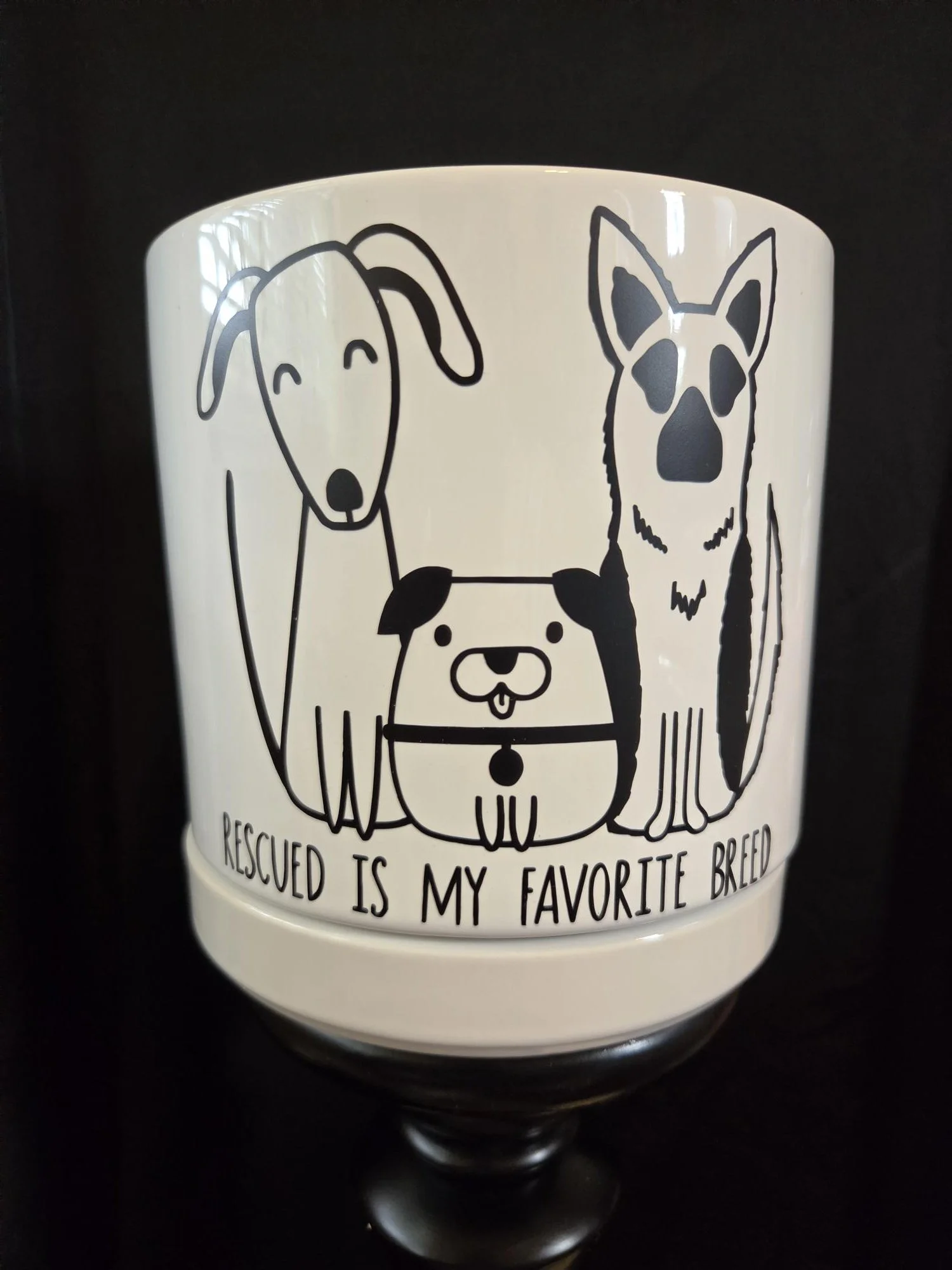🐾Rescued Is My Favorite Breed Ceramic Planter