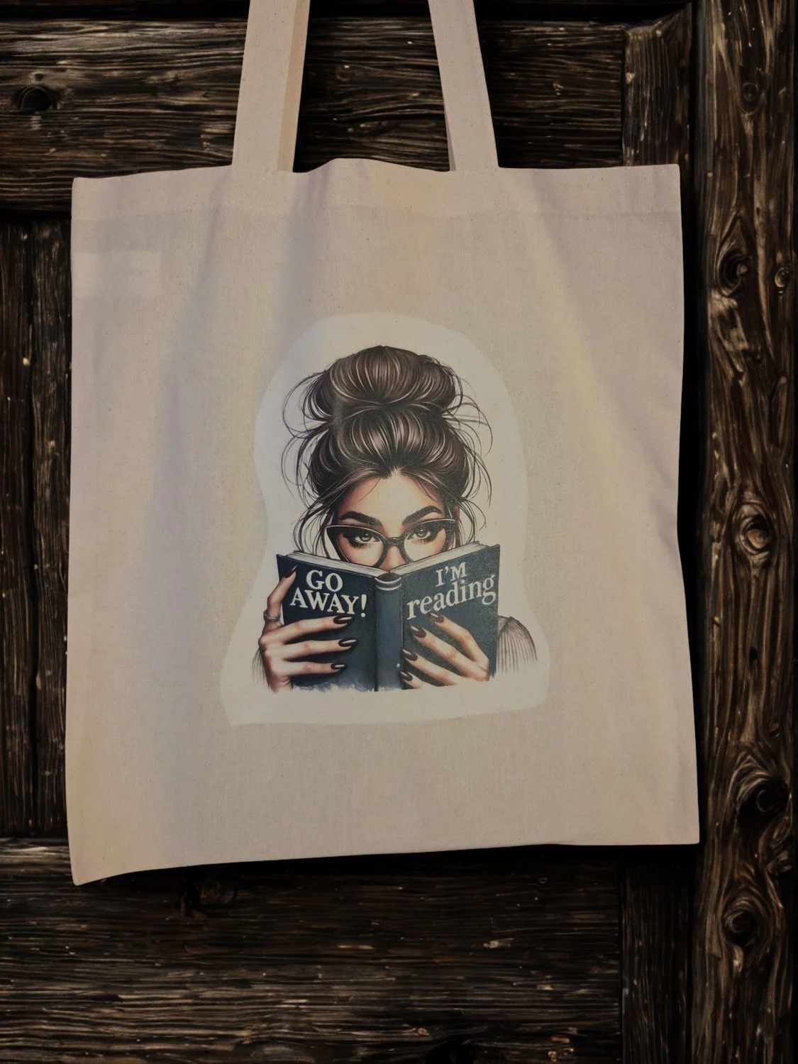 📖 Go Away I'm Reading Canvas Tote Bag