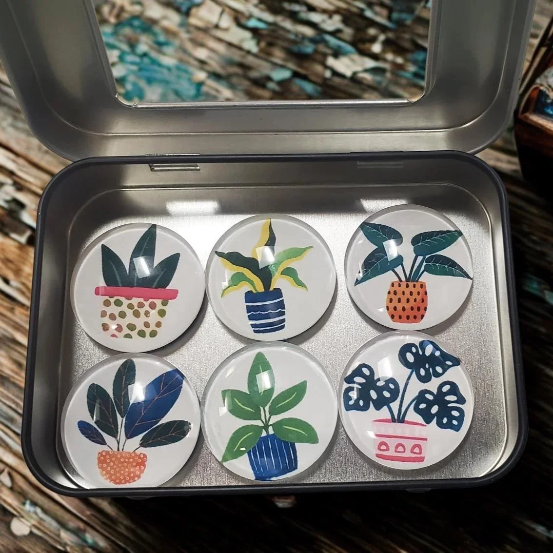 Handmade Plant Lover Glass Magnets