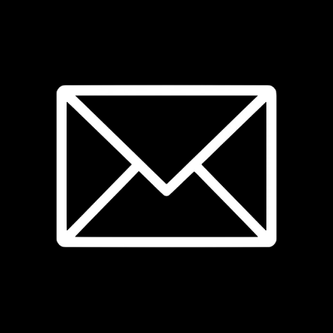 White envelope icon on a black background.