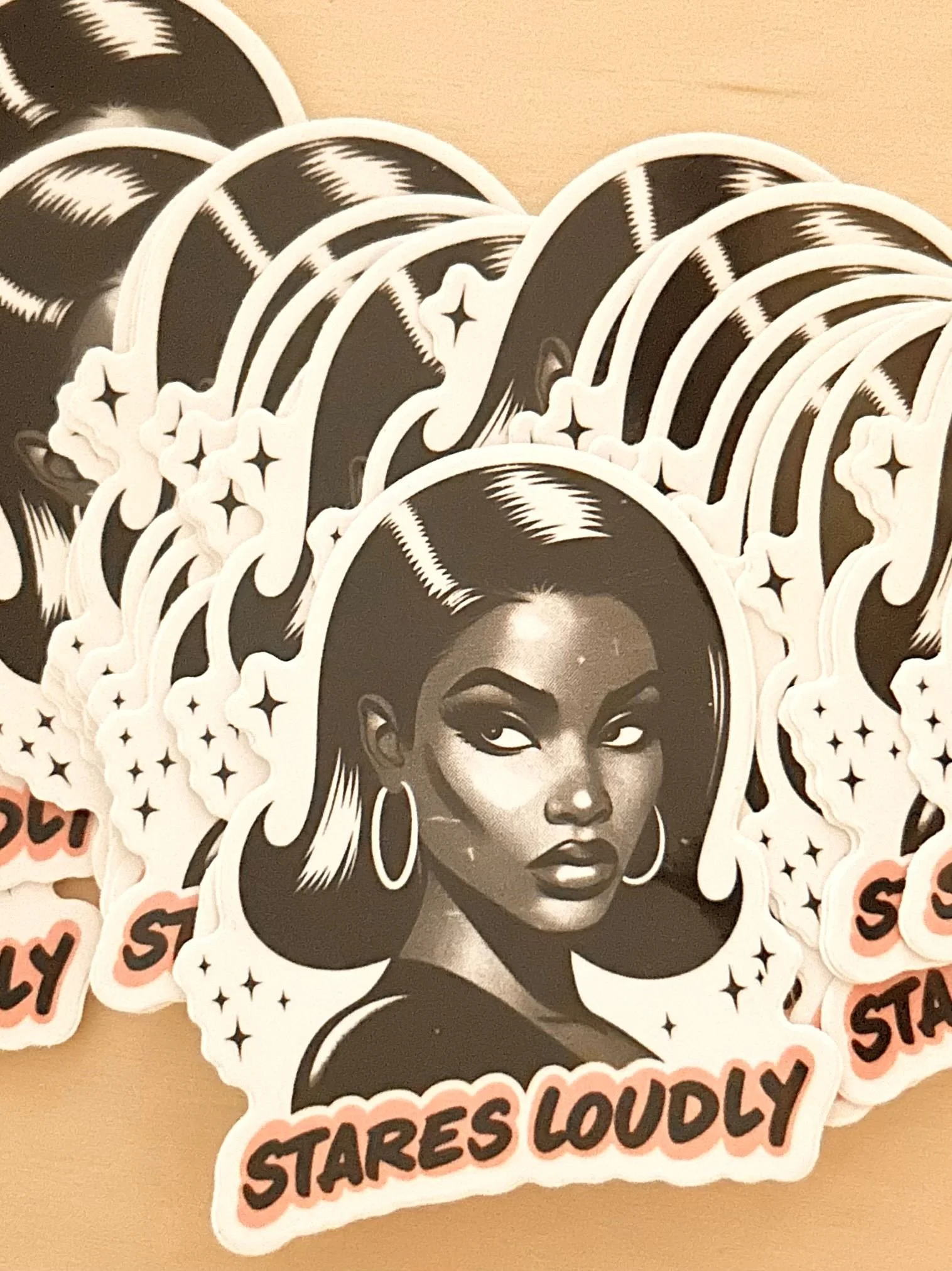 Stares Loudly Vinyl Sticker