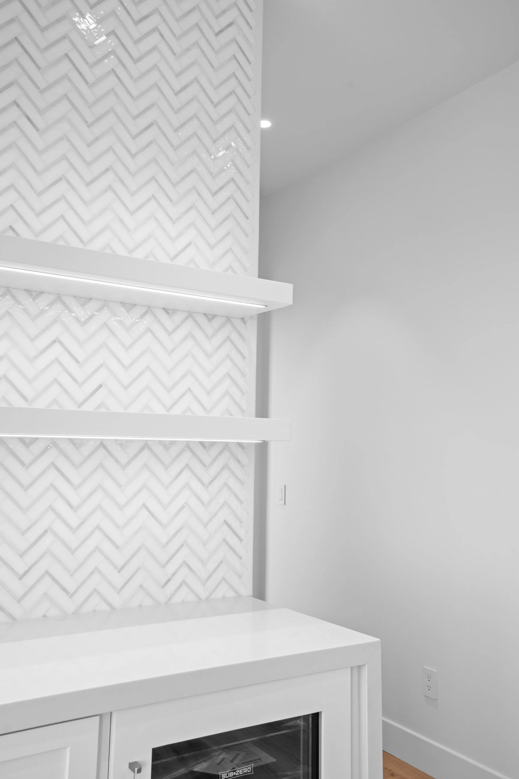 Custom shelving in Carmel, CA home
