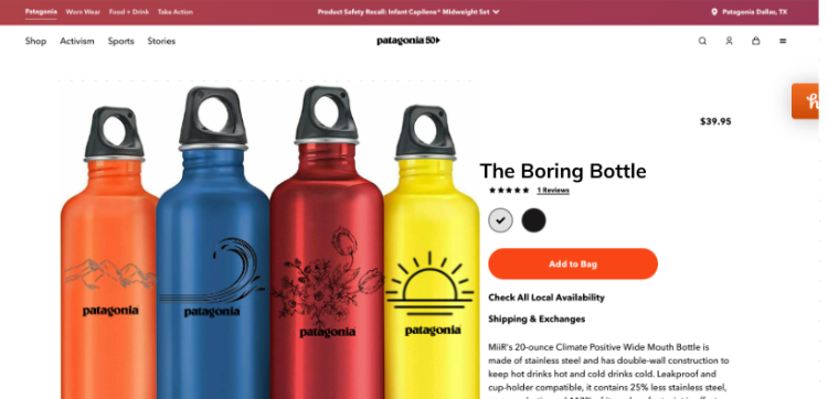The Boring Bottle - UNT Capstone Project