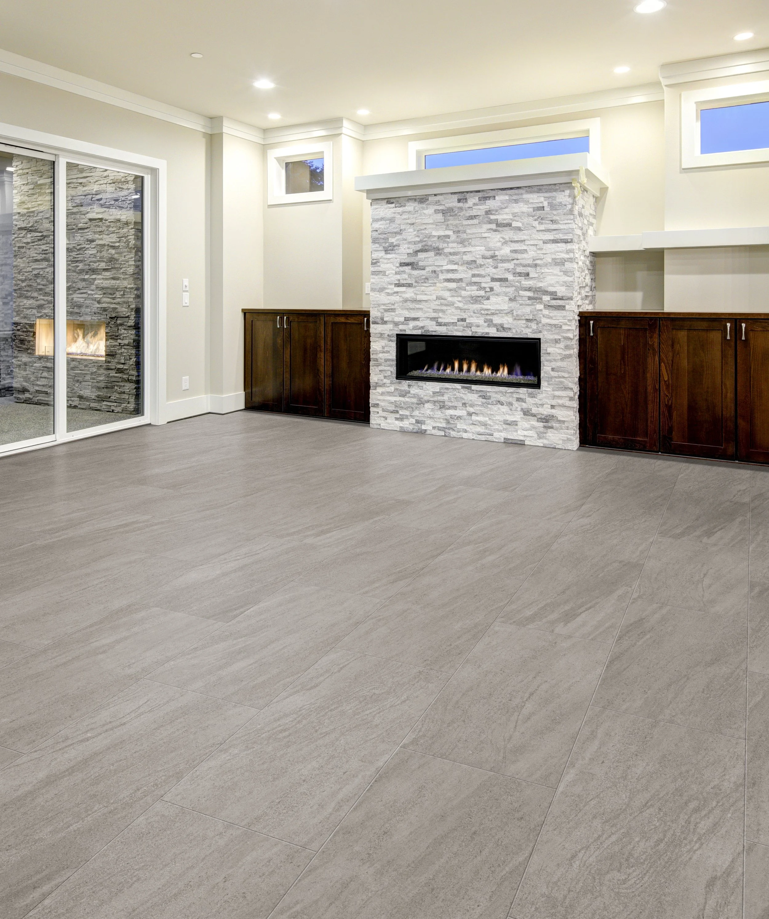 Modern wide plank hardwood flooring close up