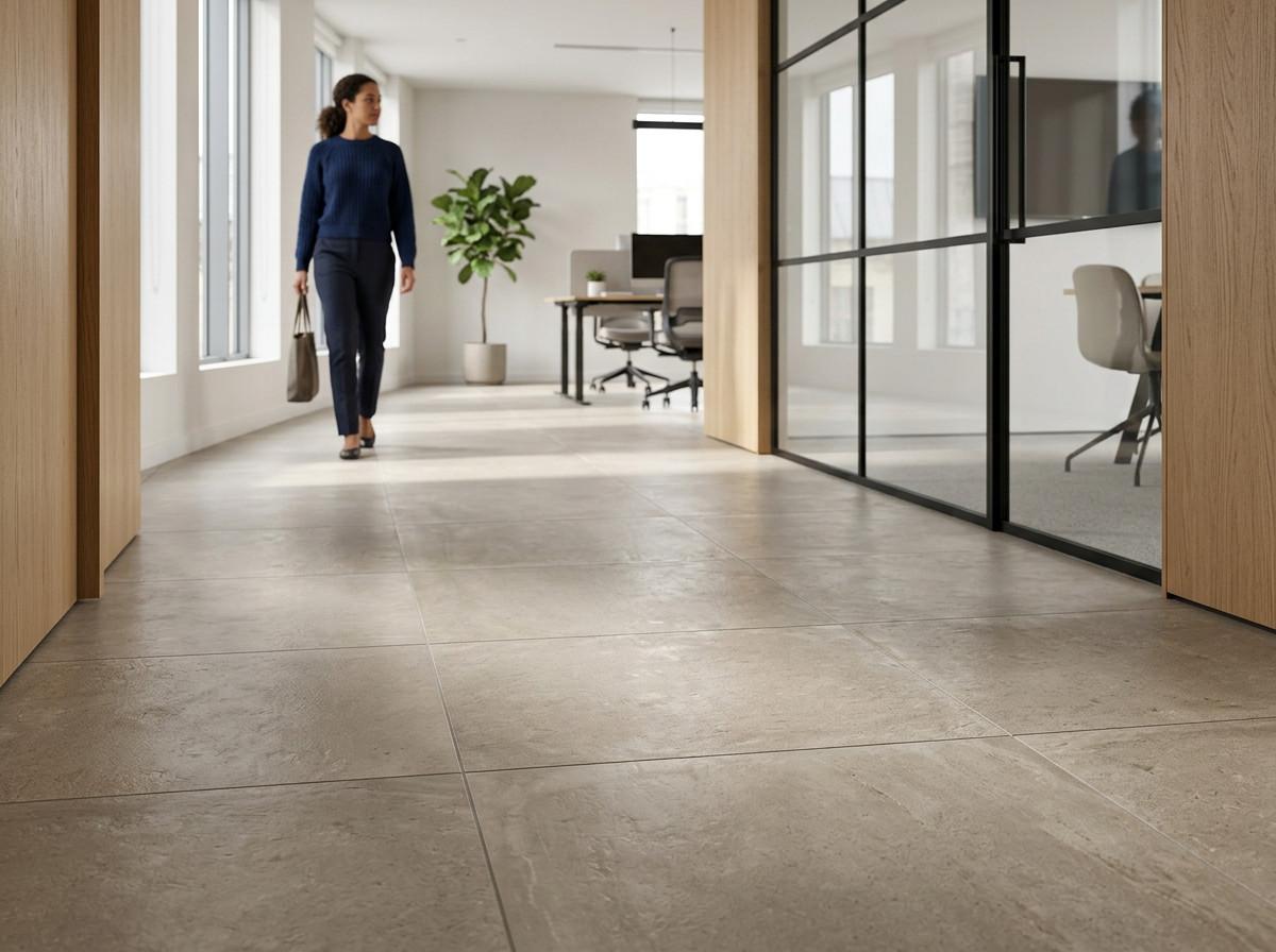 Durable office flooring installed for an Oklahoma business