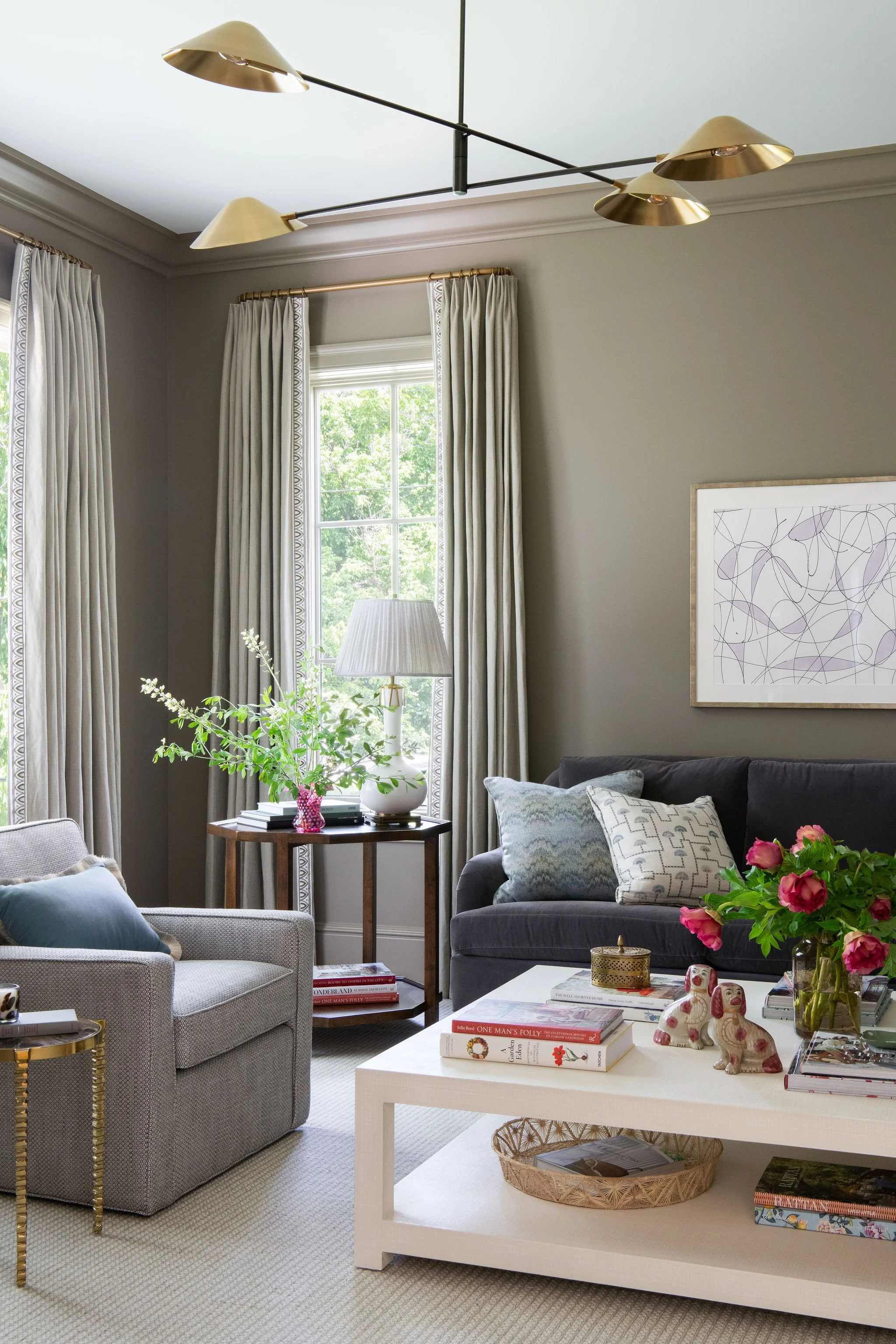 Luxury residential interior design by Kate Figler Interiors in Nashville featuring timeless and layered interiors.
